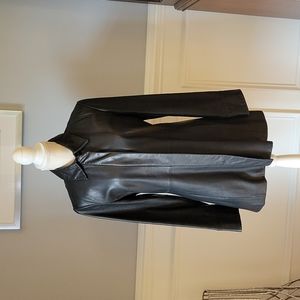 Banana Republic Soft Leather 3/4 Length Black Jacket